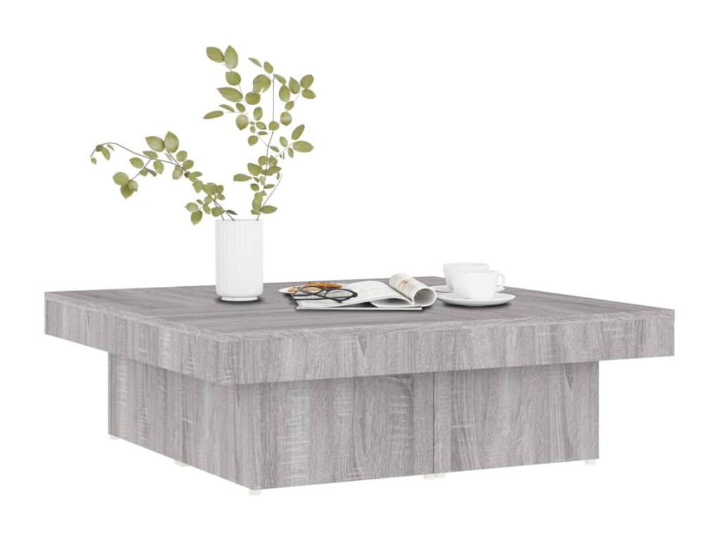 Coffee Table - Engineered Wood, Wood - Gray - 90x28 cm
