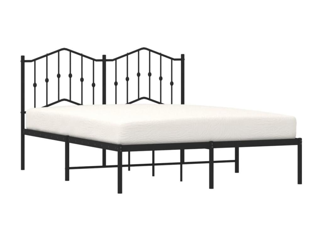 Bed Frame - Steel - Black - 140x190 cm