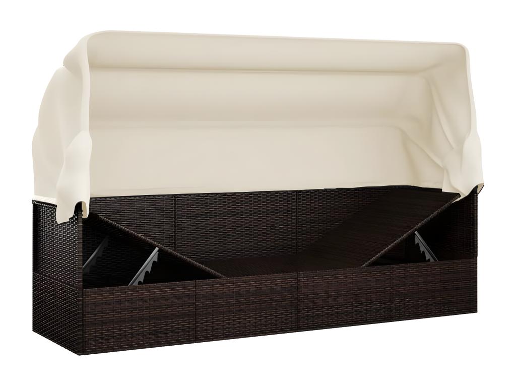 Bed - Rattan - Black