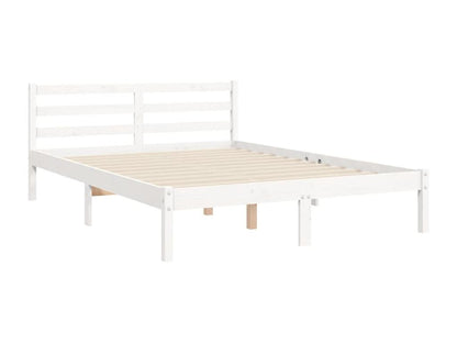Bed Frame - Wood - White - 140x190 cm