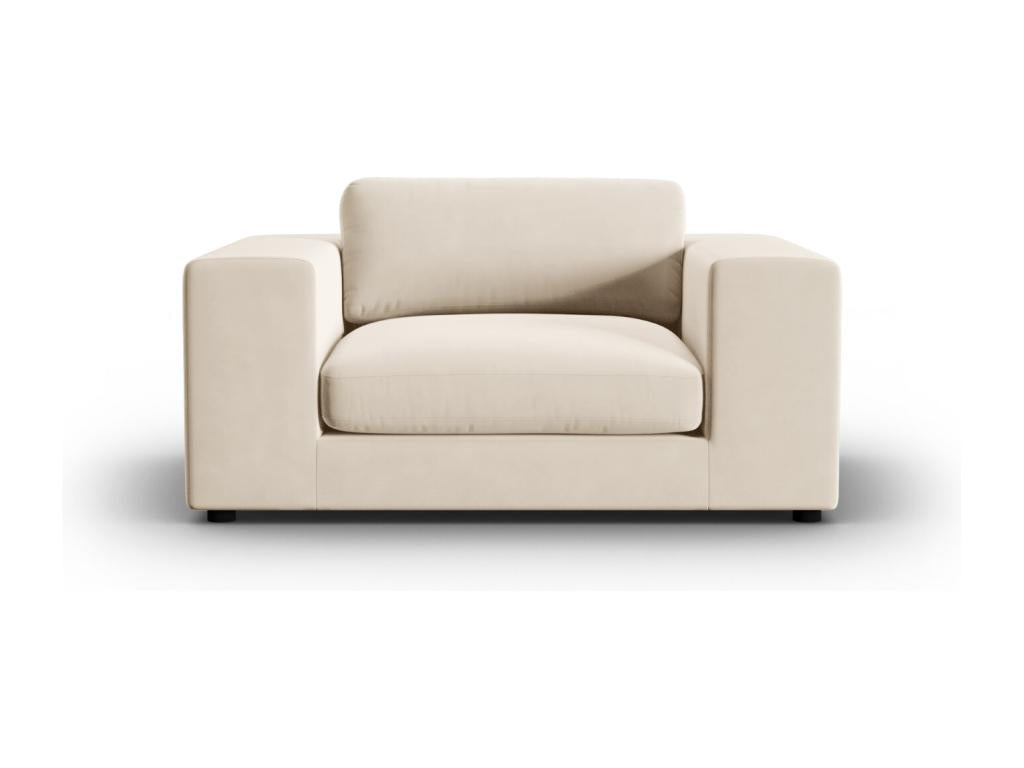 Sofa - Velvet - Beige - 122x72 cm