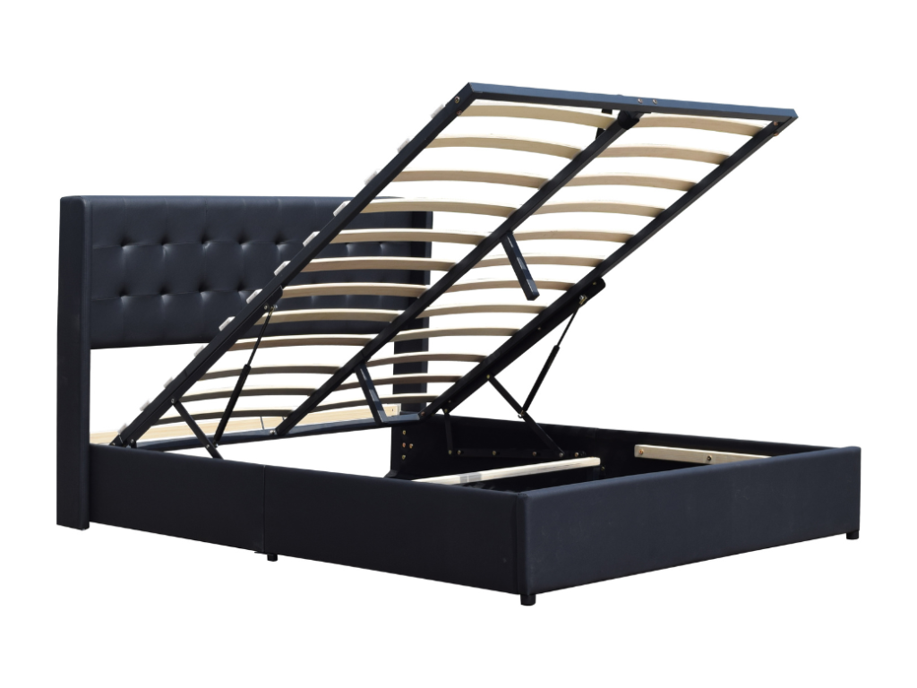 Headboard - Wood - Black - 140x200 cm