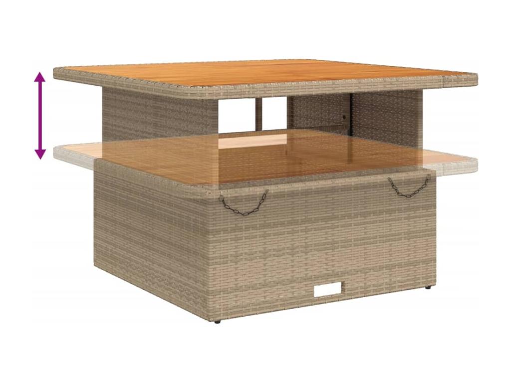 Outdoor Dining Set - Résine - Black