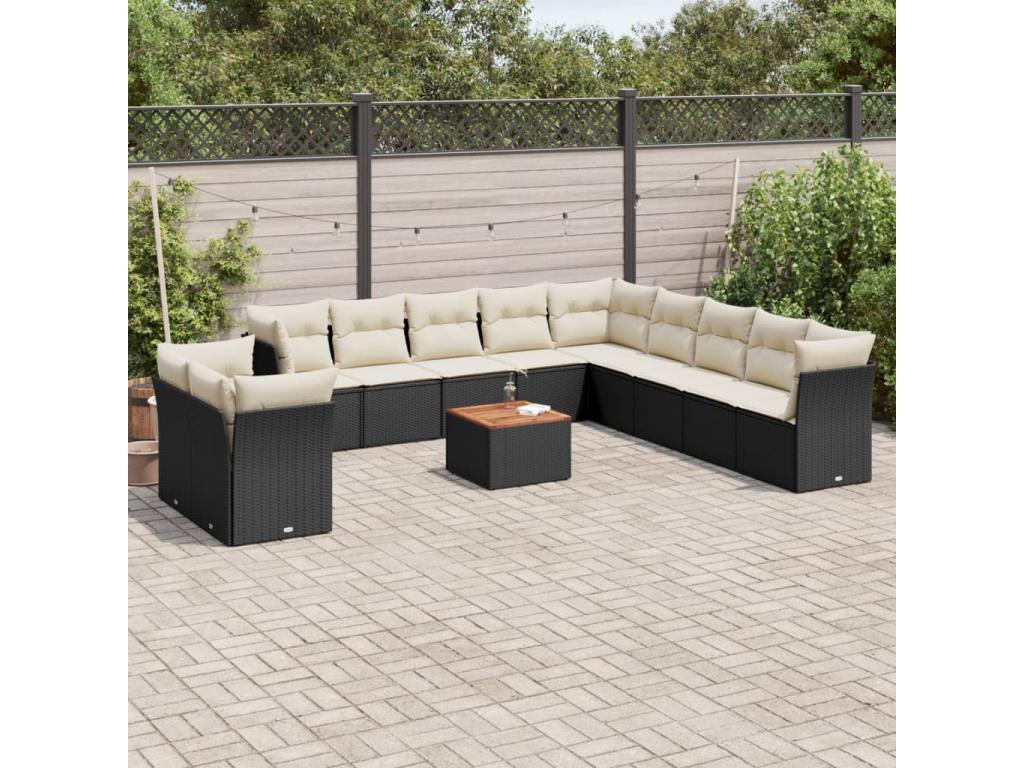 Outdoor Patio Set - Résine - Black