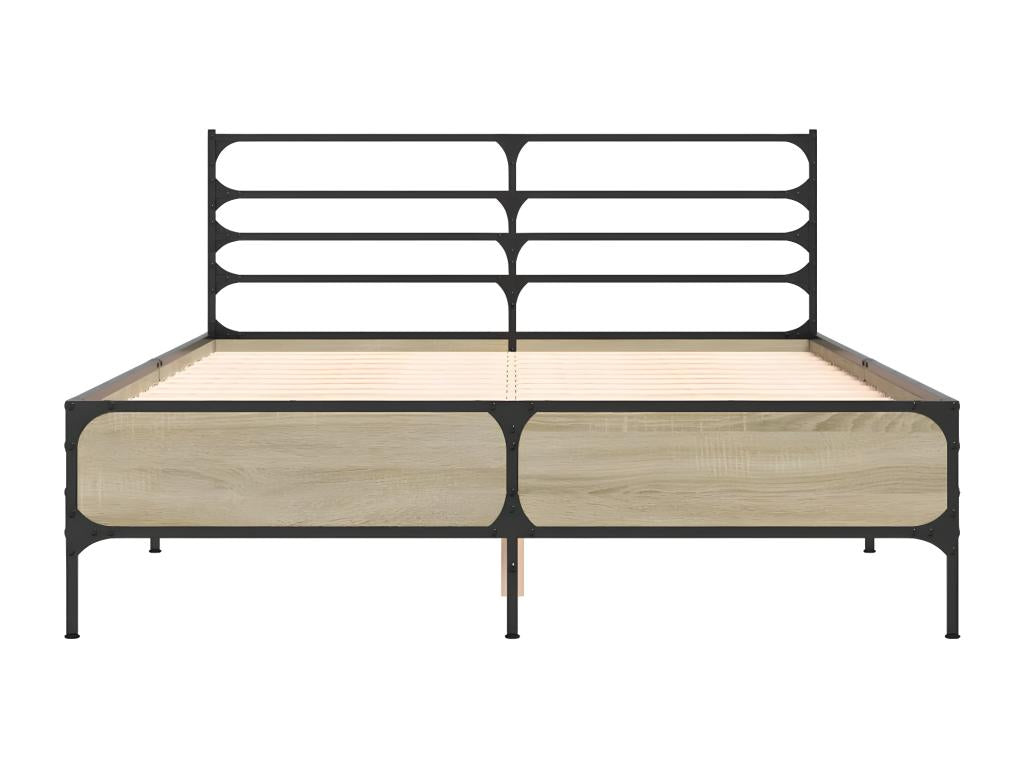 Bed Frame - Wood - Brown - 140x200 cm