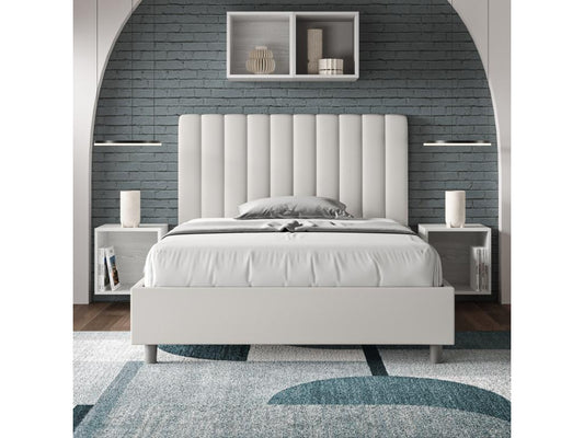 Storage Bed - Panneau De Particule, Synderme, - White - 120x200 cm