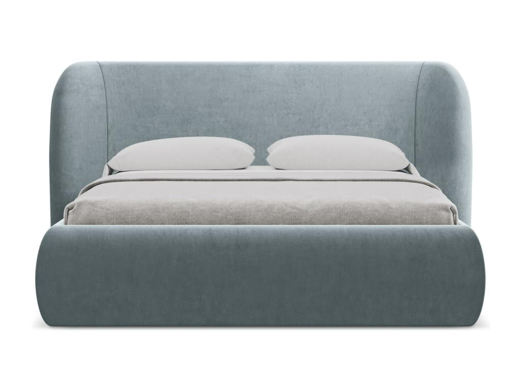 Storage Bed - Engineered Wood, Wood - Blue - 180x200 cm