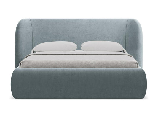 Storage Bed - Engineered Wood, Wood - Blue - 180x200 cm