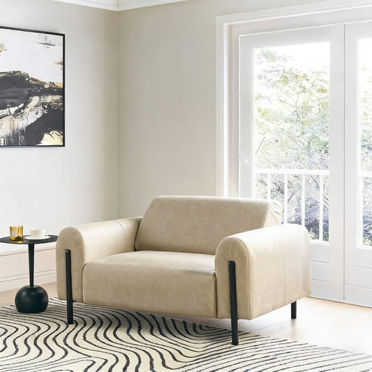 Armchair - Polyester - Beige