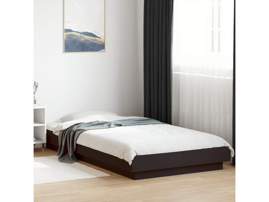 Bed Frame - Wood - Black - 100x200 cm