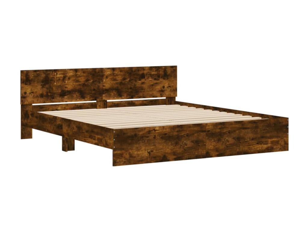 Bed Frame - Wood - Natural - 200x200 cm
