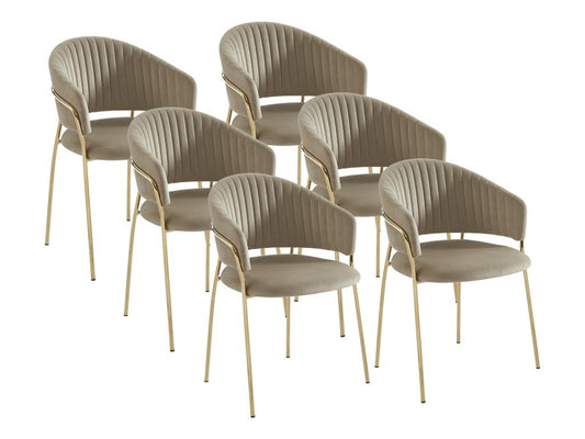 Chair Set - Velvet - Beige