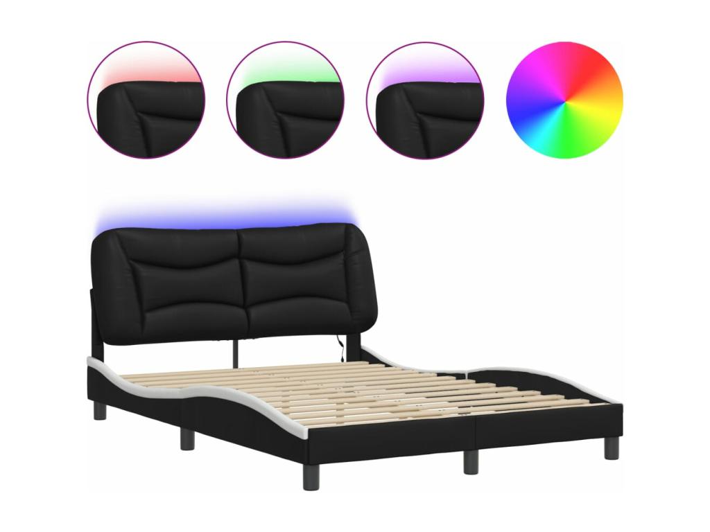 Bed Frame - Simili - Black - 120x200 cm