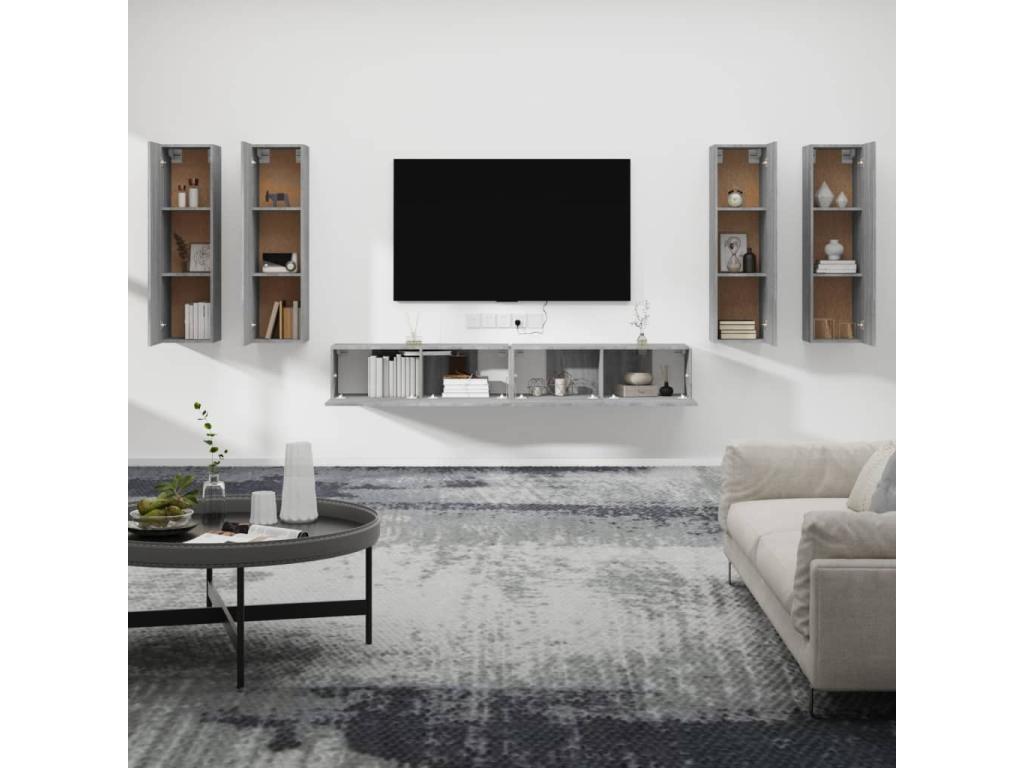 Home Furniture - Engineered Wood, Wood - Gray