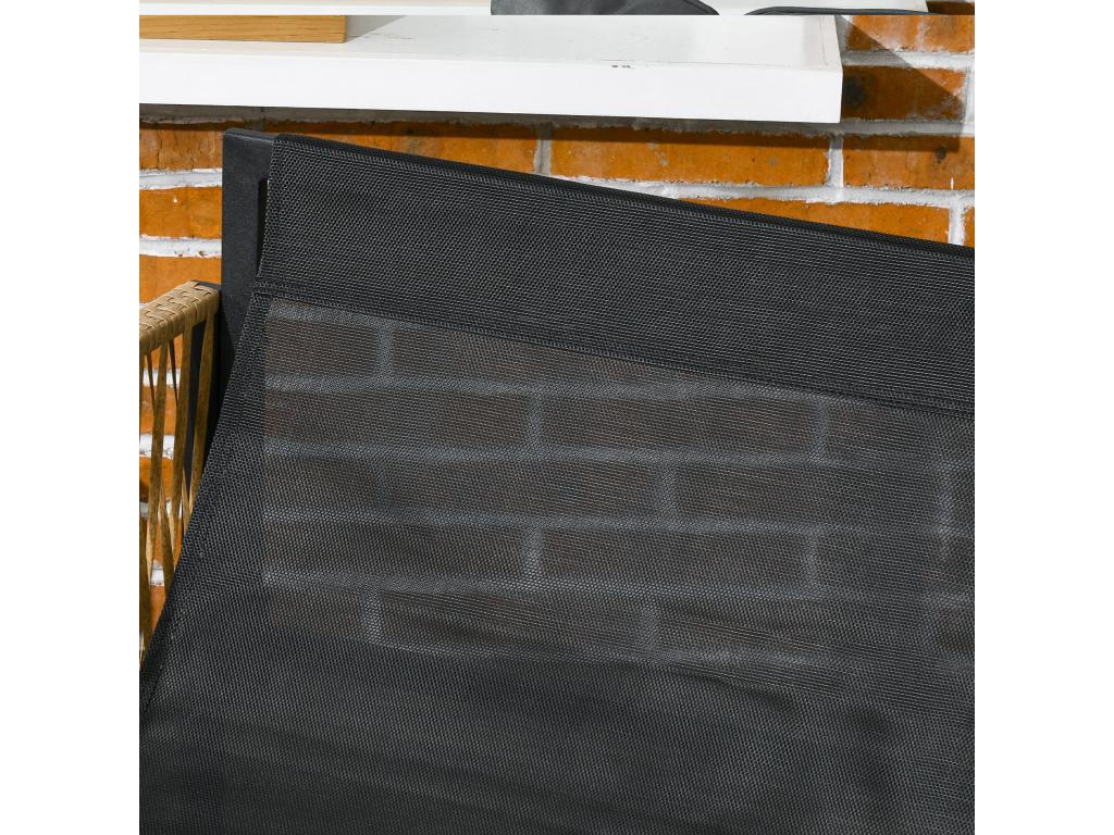 Outdoor Patio Set - Steel - Black