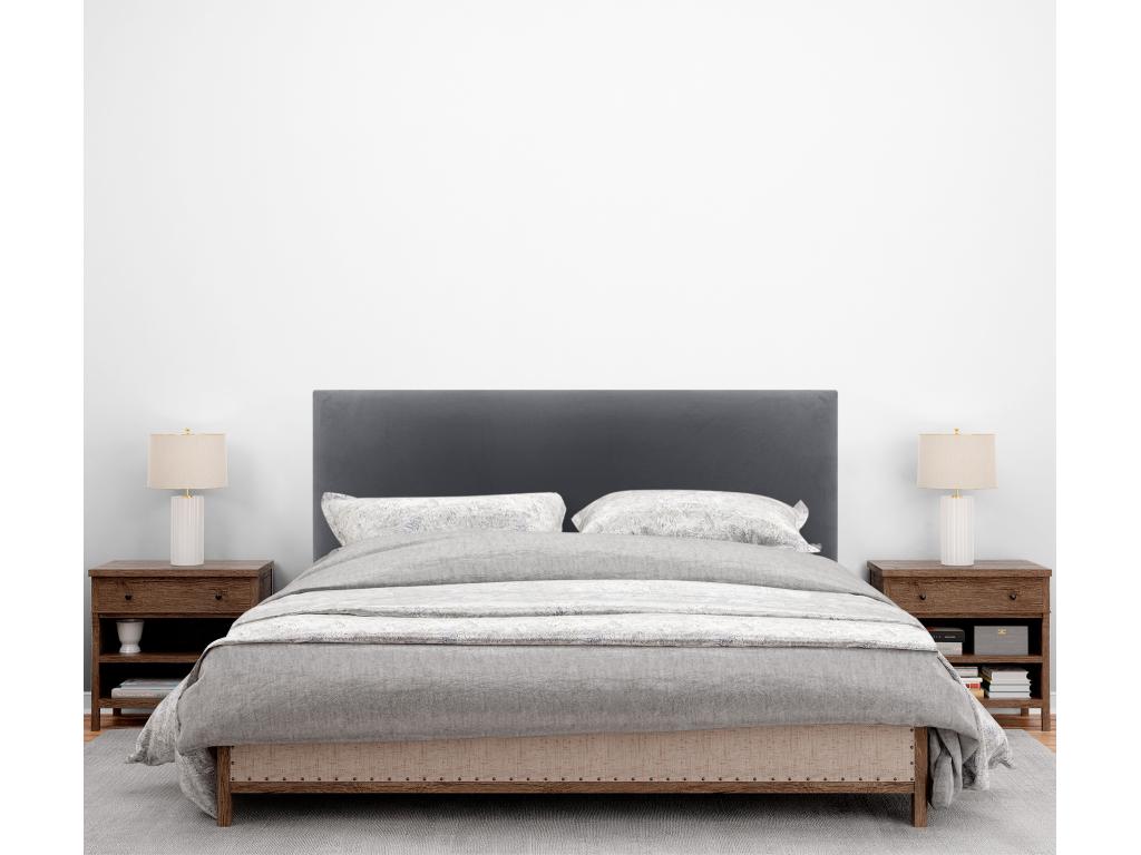 Headboard - Velvet - Gray