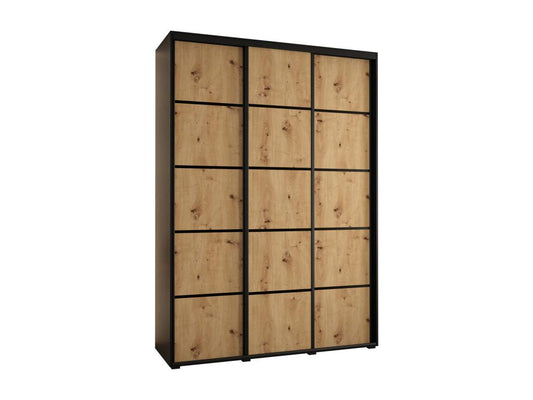Wardrobe - Engineered Wood, Wood - Natural / Black