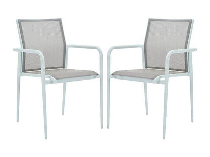 Armchair - Aluminum - White / Gray