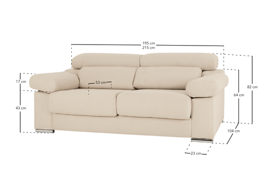 Sofa - Polyester - Brown