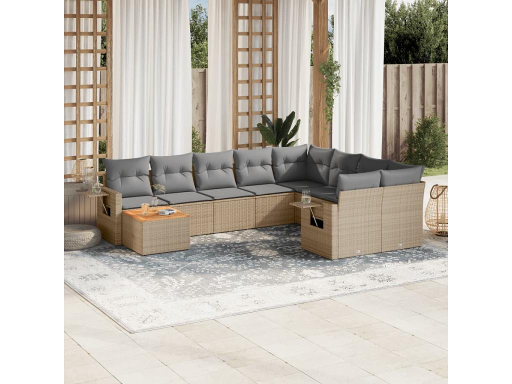 Outdoor Patio Set - Résine - Black