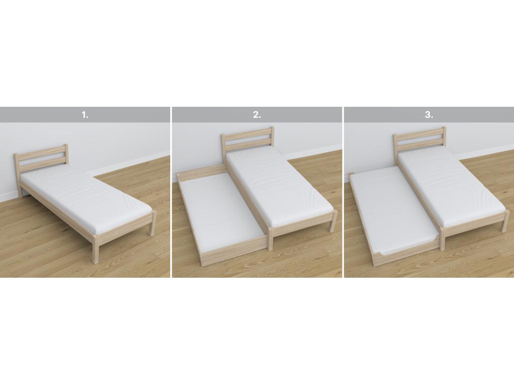 Bed - Chêne - Beige - 100x200 cm