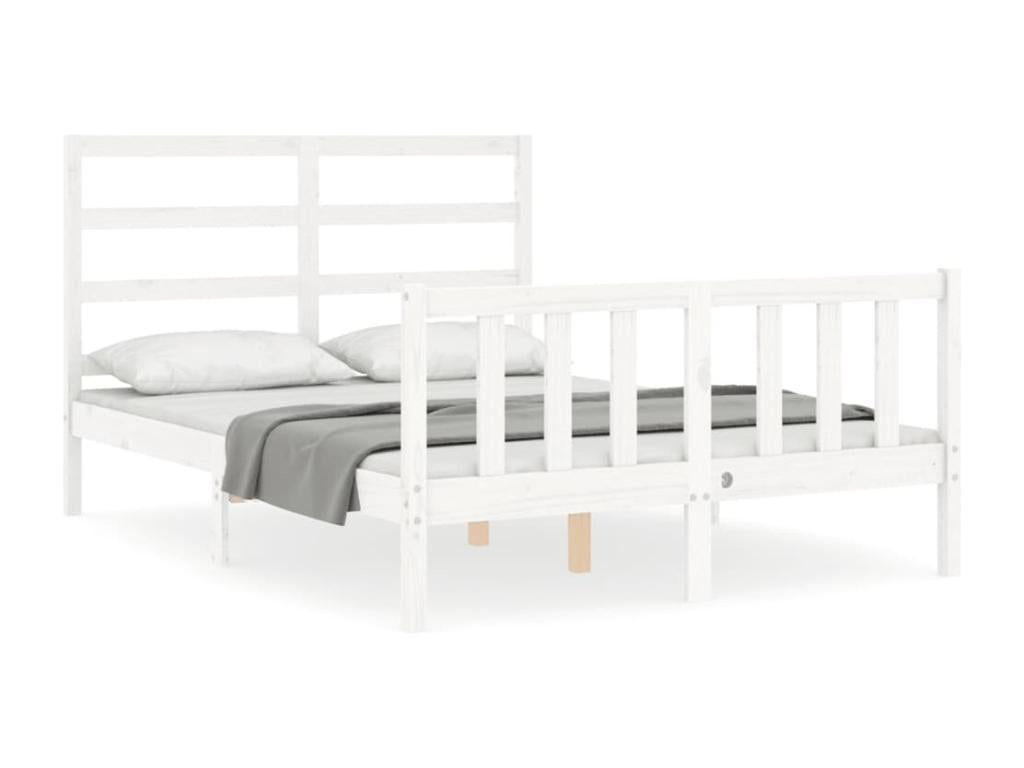 Bed Frame - Wood - White - 120x190 cm