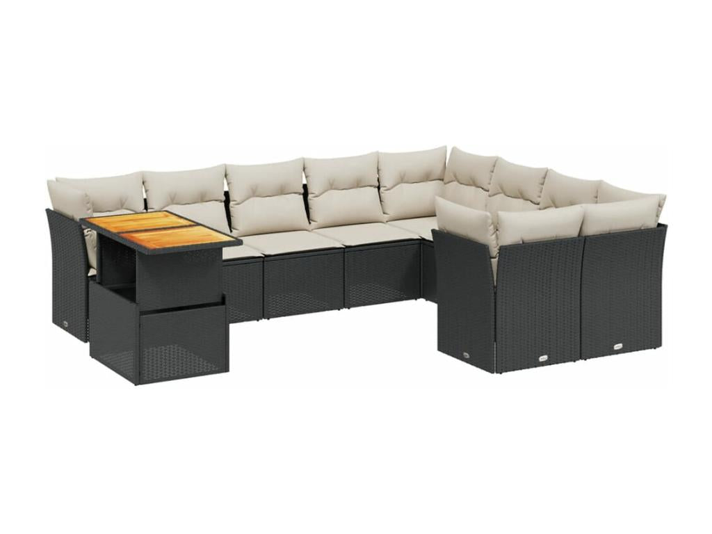 Outdoor Patio Set - Résine - Black
