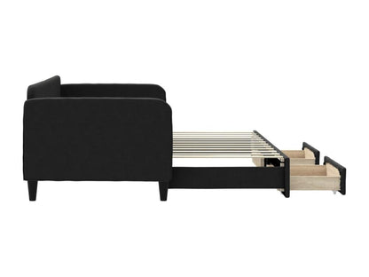 Daybed - Wood - Black - 90x200 cm