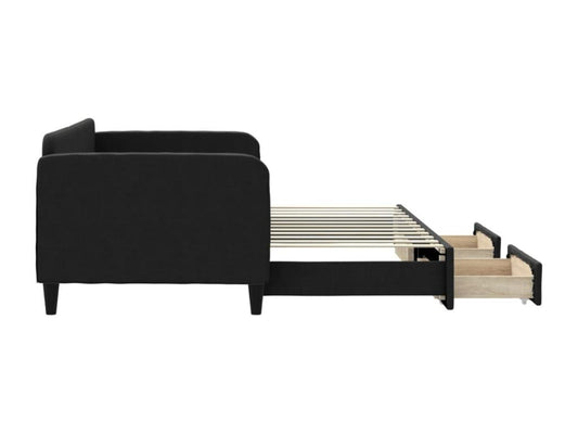 Daybed - Wood - Black - 90x200 cm