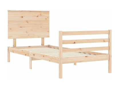 Bed Frame - Wood - Natural - 100x200 cm