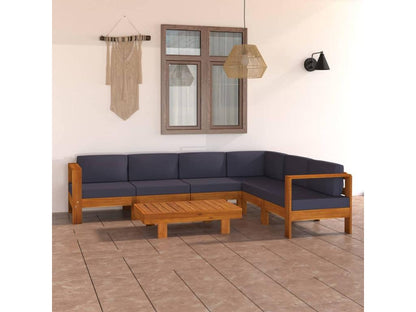 Outdoor Patio Set - Wood - Gray