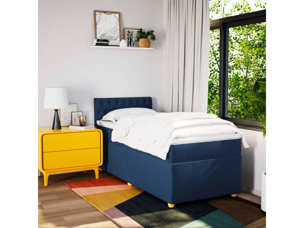 Mattress - Engineered Wood, Wood - Blue - 90x190 cm