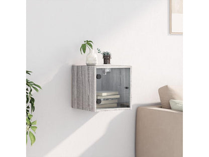 Nightstand - Wood - Gray - 37x35 cm