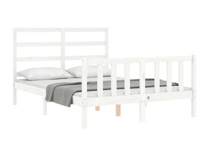 Bed Frame - Wood - White - 120x190 cm
