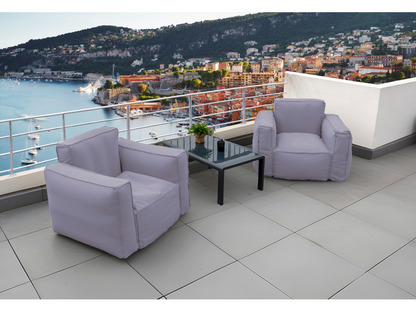 Outdoor Patio Set - Polyester - Red - 75x65 cm