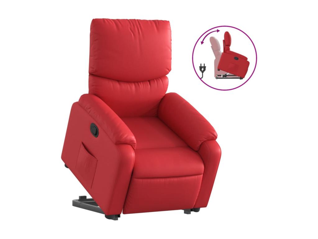 Armchair - Tilting - Fourrure Synthétique - Red