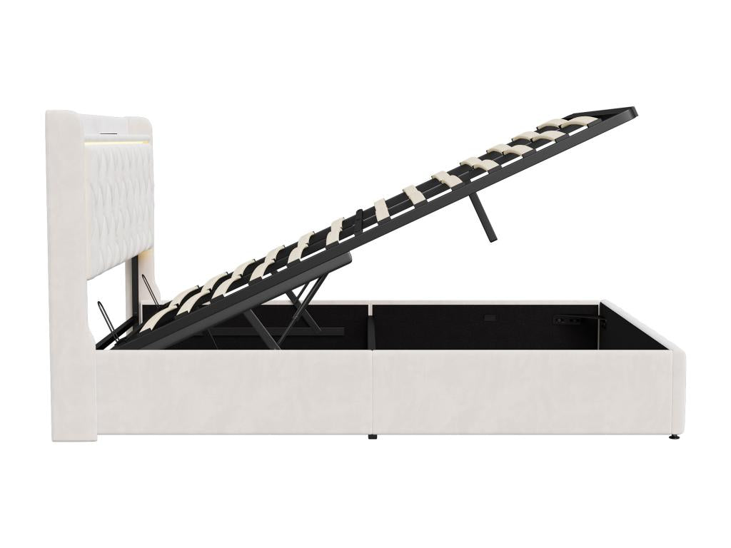 Headboard - Velvet - Beige - 160x200 cm