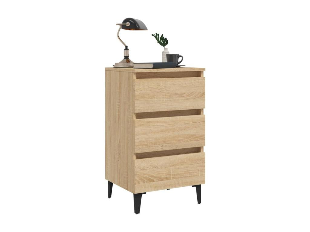 Nightstand - Wood - Brown - 35x69 cm