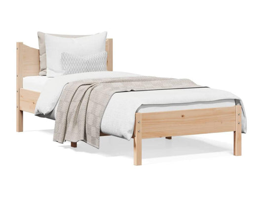 Bed Frame - Wood - Natural - 90x200 cm
