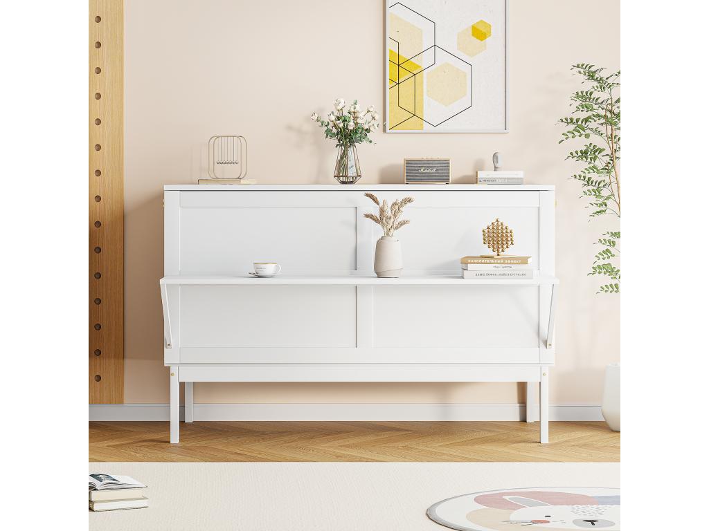 Box Spring - Wood - White - 140x200 cm