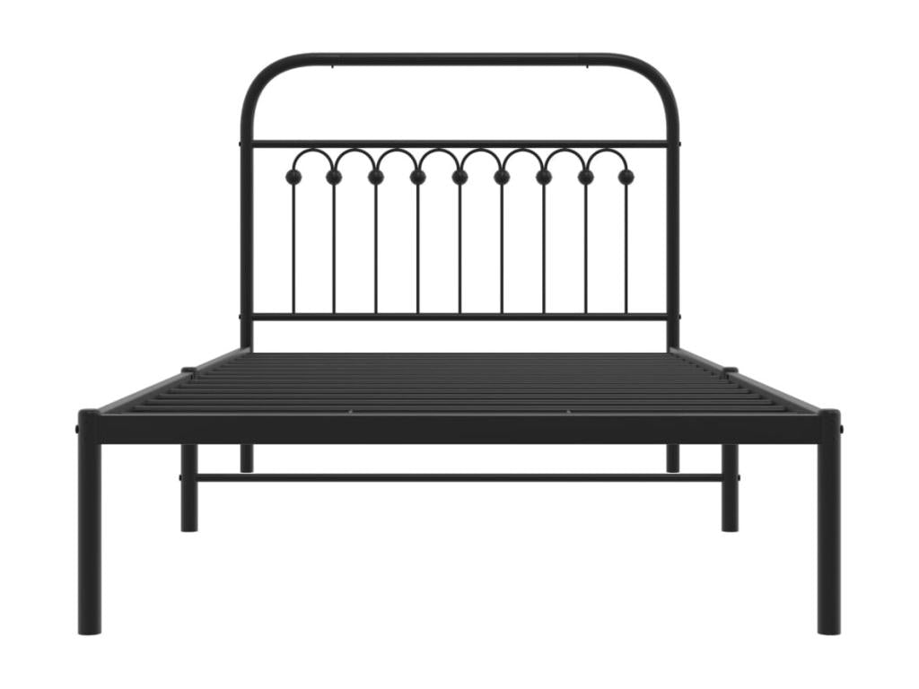 Bed Frame - Steel - Black - 100x200 cm