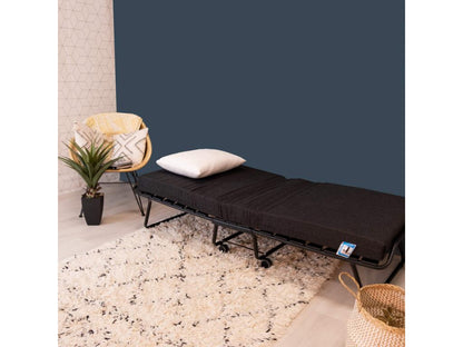 Bed - Polyester - Gray - 90x190 cm