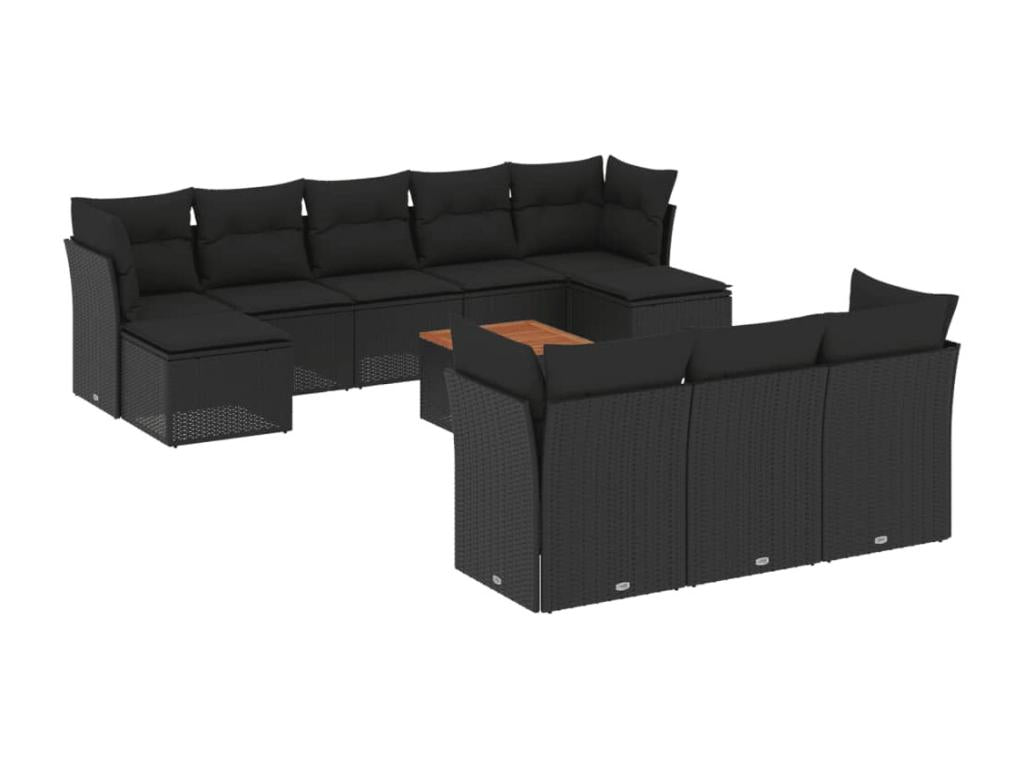 Outdoor Patio Set - Résine - Black