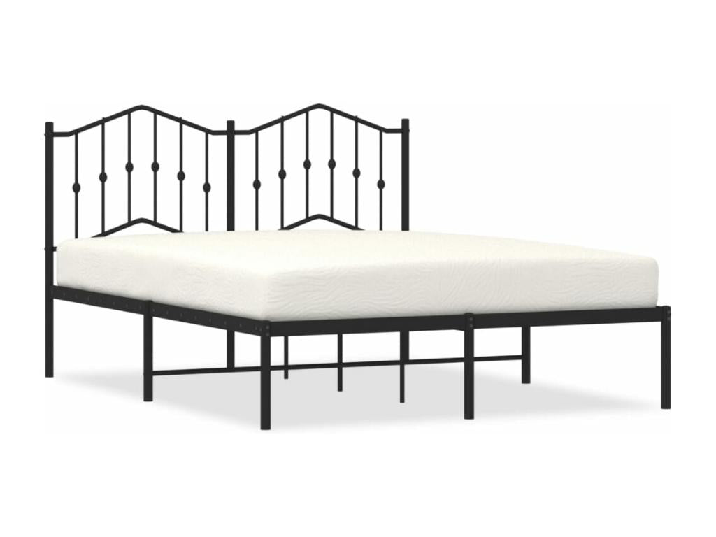Bed Frame - Steel - Black - 140x190 cm