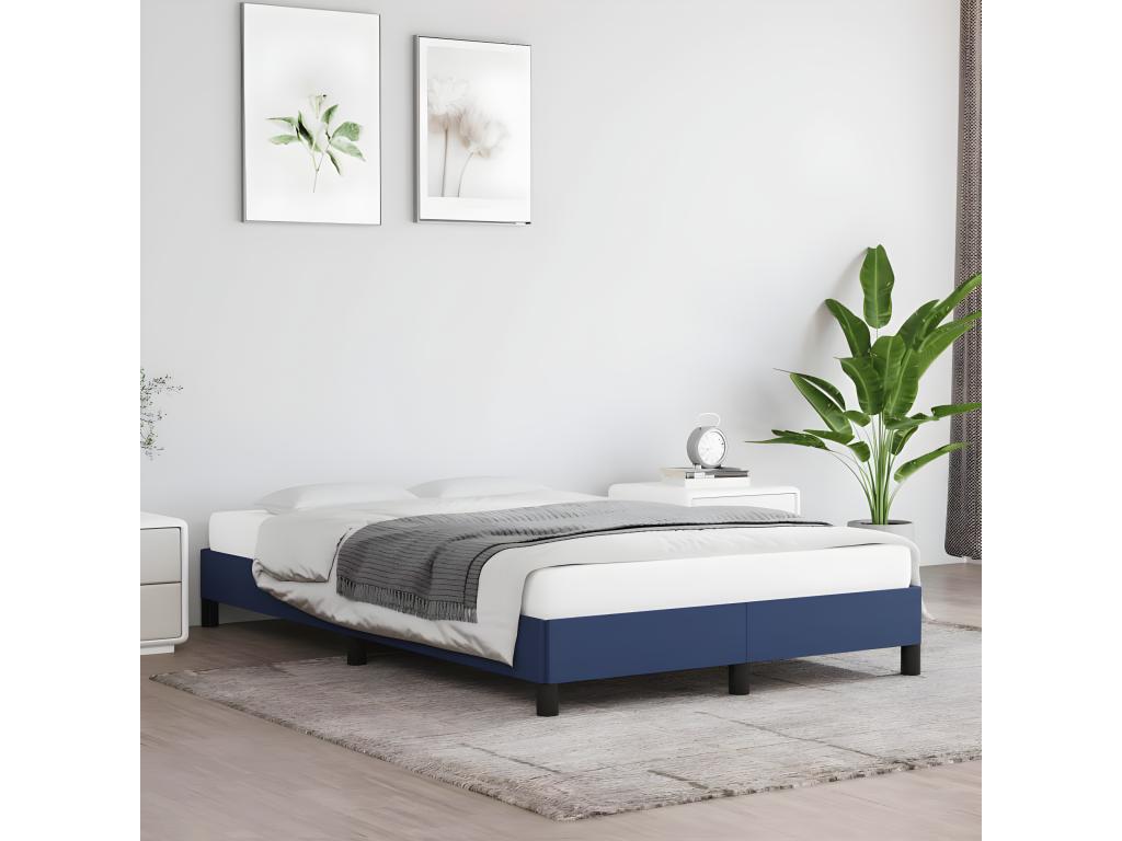 Bed Frame - Polyester - Blue - 120x200 cm