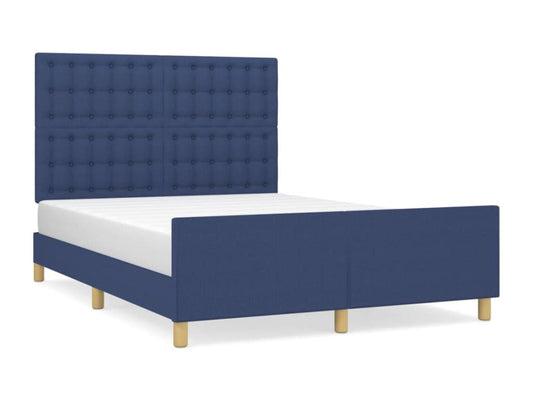 Bed Frame - Wood - Blue - 140x190 cm