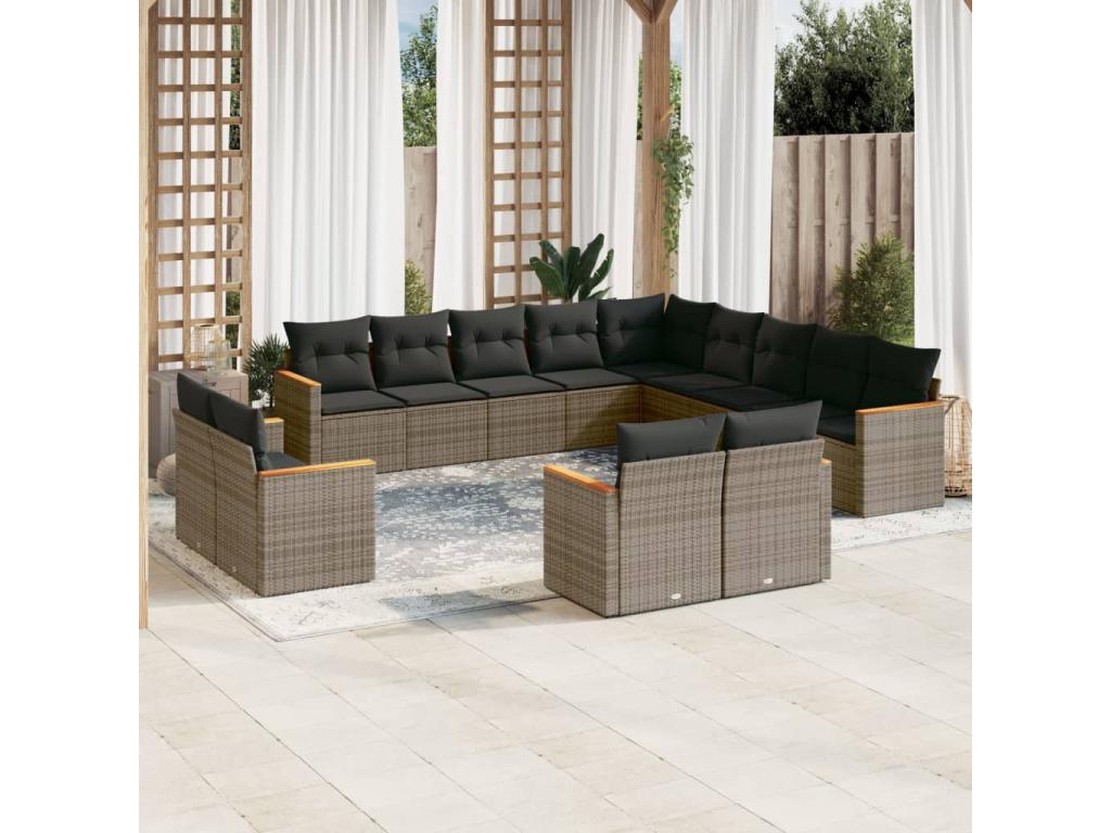 Outdoor Patio Set - Résine - Gray