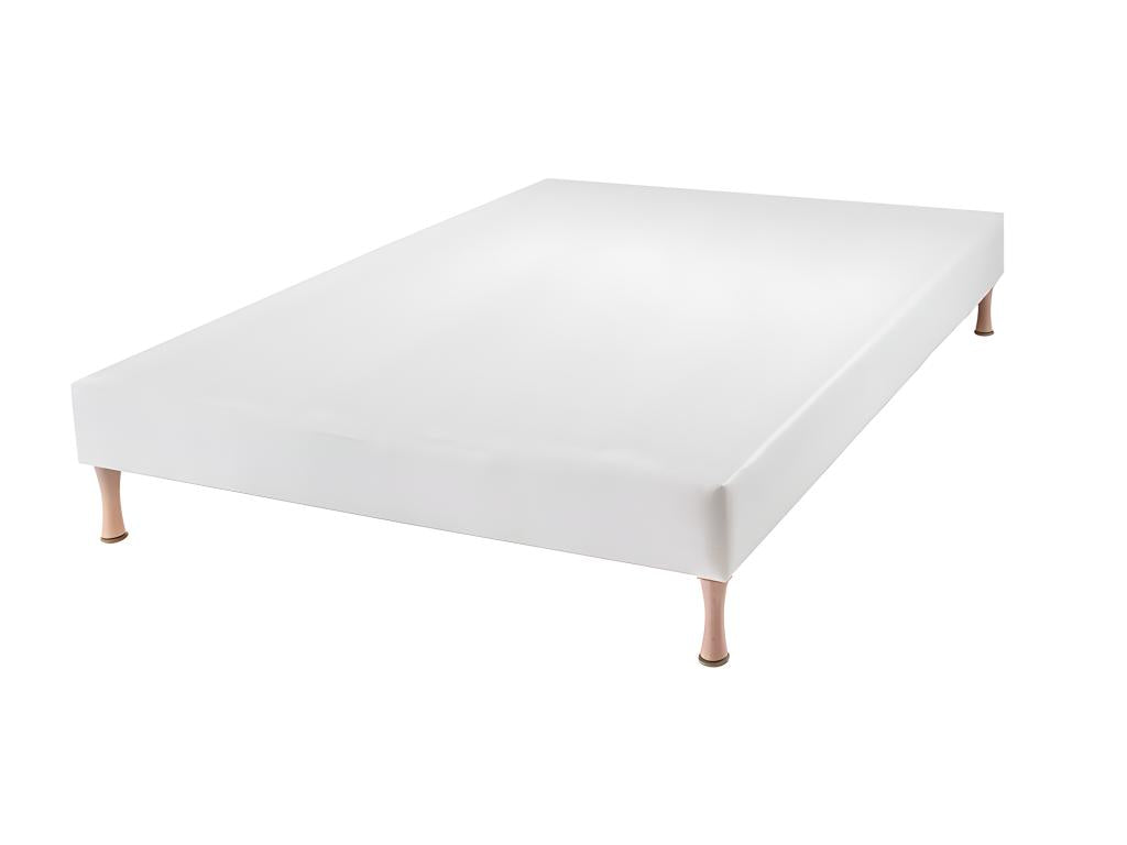 Box Spring - Wood - White - 160x200 cm