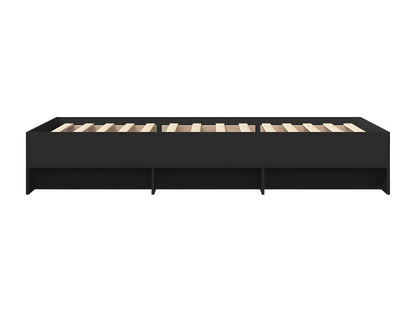 Bed Frame - Engineered Wood, Wood - Black - 100x200 cm
