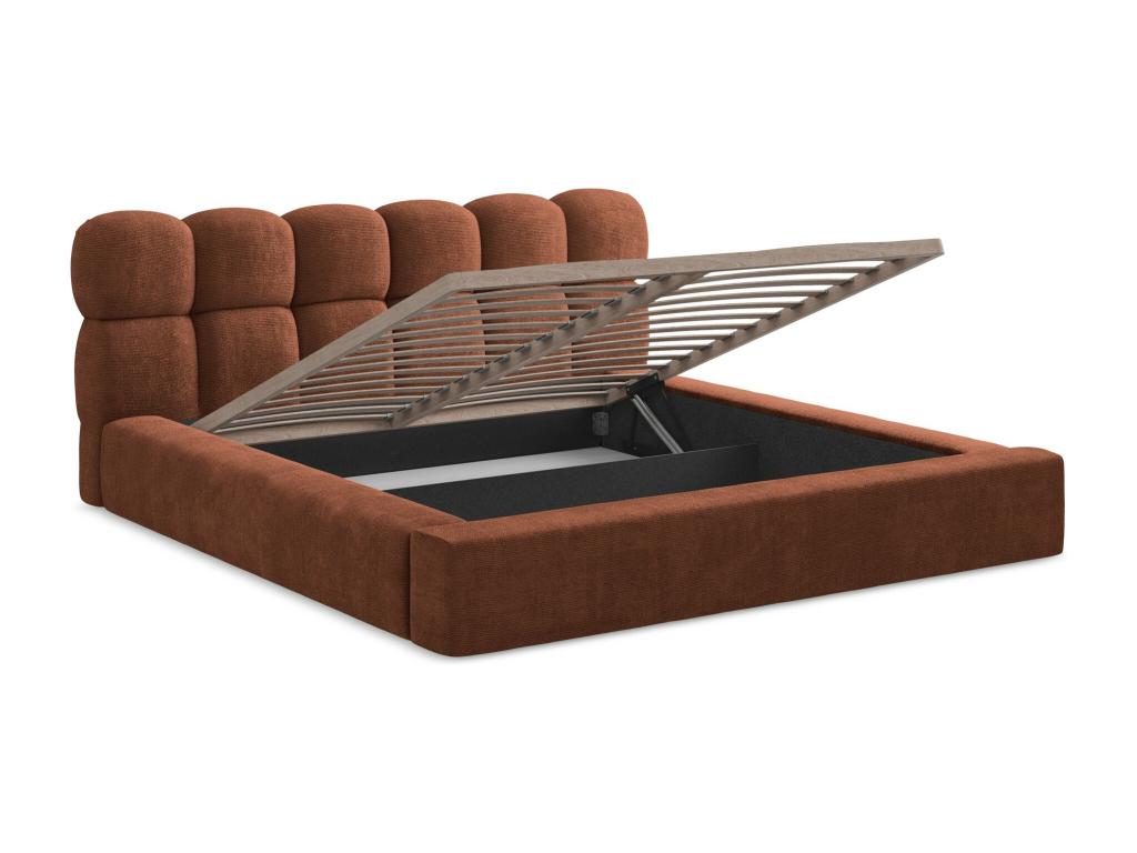 Bed - Polyester - Terracotta - 140x200 cm